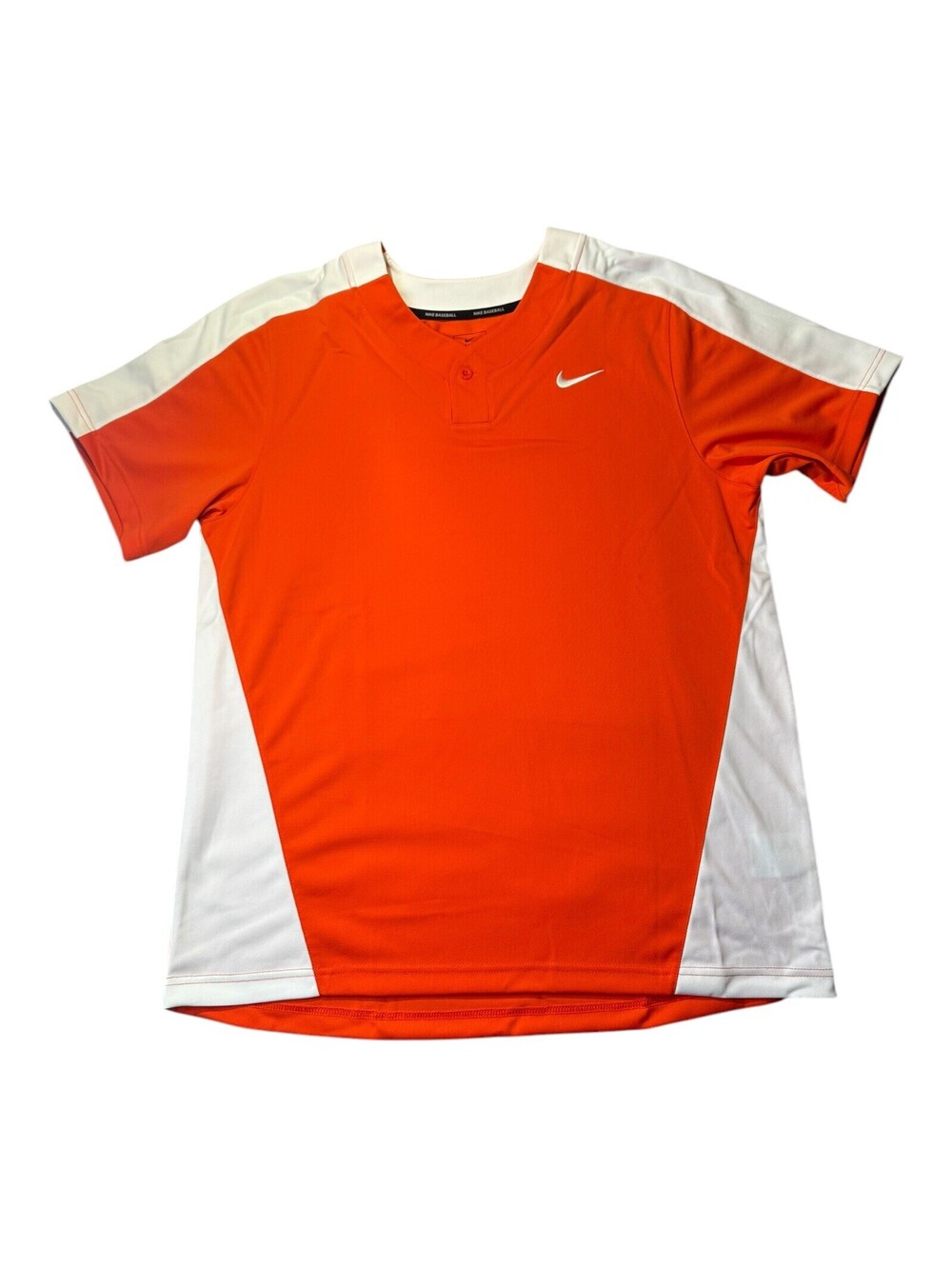 Nike Baseball Jersey Dri-Fit Vapor, Orange, One Button DM0775-821, Men's Size XL